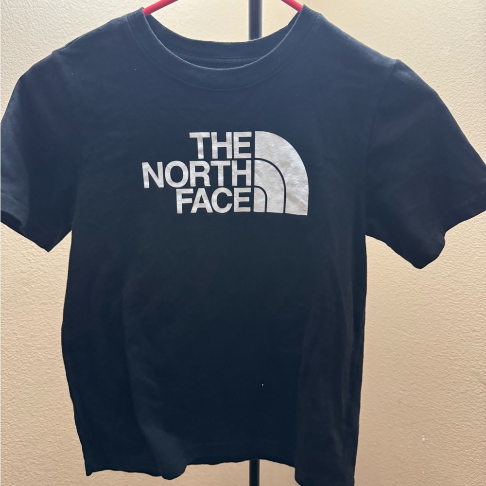 The North Face Black Tee with White Logo